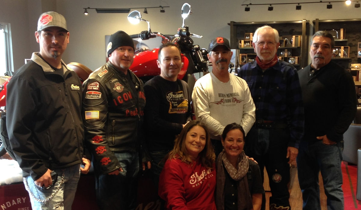 Members of Indian Motorcycle Riders group chapter